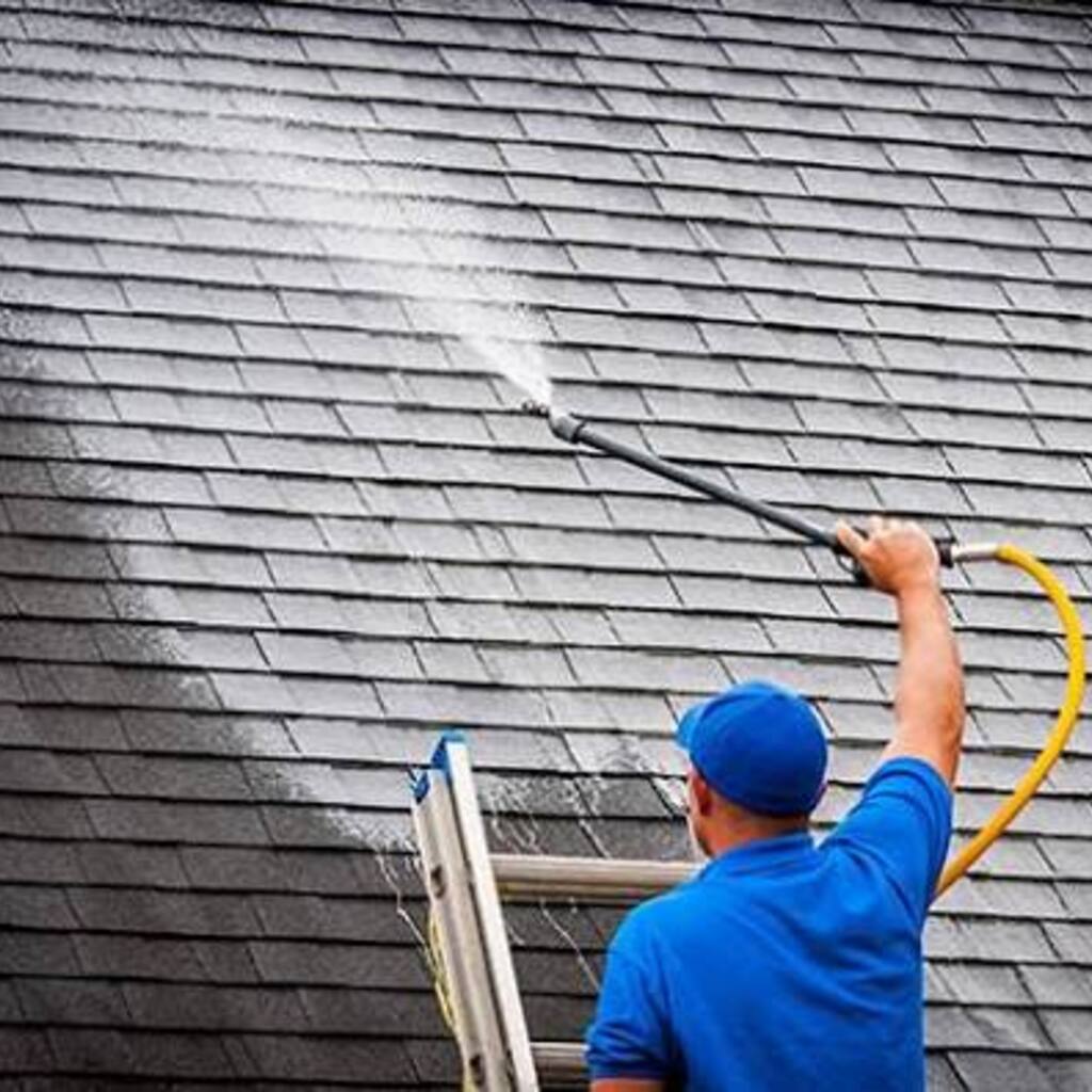 Clean Cypress TX roof after professional soft wash treatment